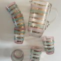 Vintage kande med 6 glas