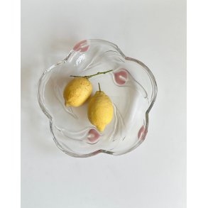 Waltherglass, crystal platter w calla lily