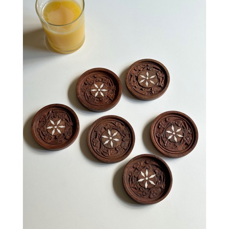 Indiske glasbrikker, 6 stk samlet