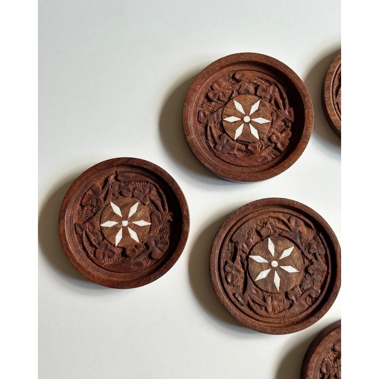 Indiske glasbrikker, 6 stk samlet