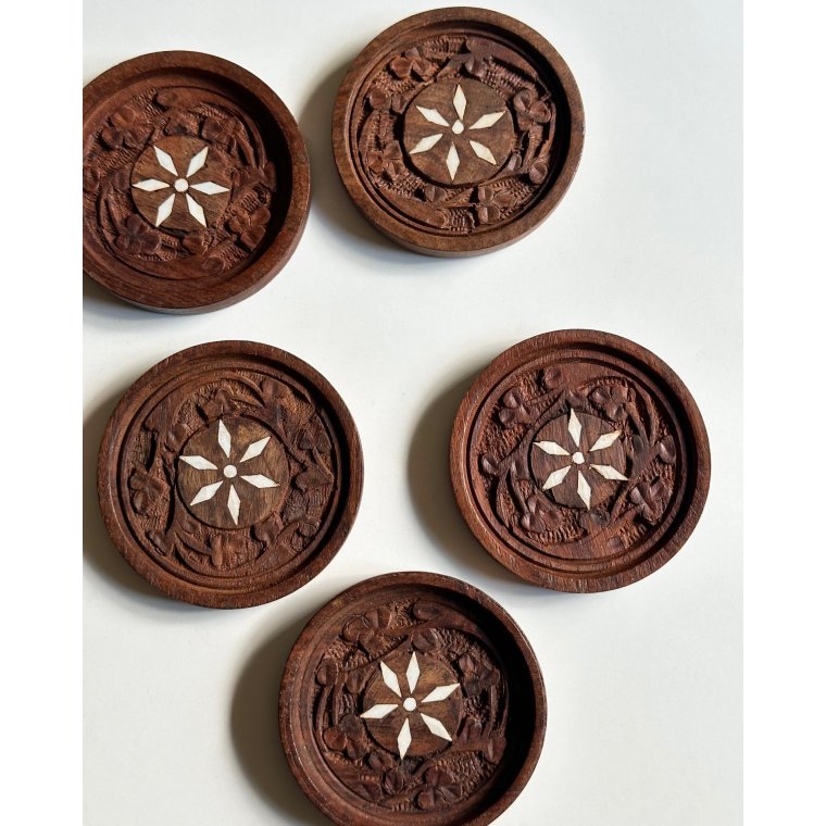 Indiske glasbrikker, 6 stk samlet