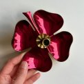 Clover candleholder with red enamel