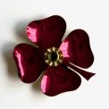 Clover candleholder with red enamel