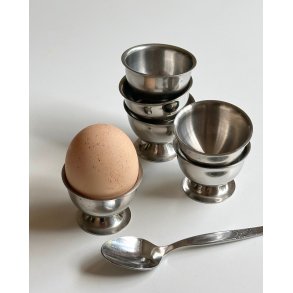 Stainless steel egg cups, set of 6