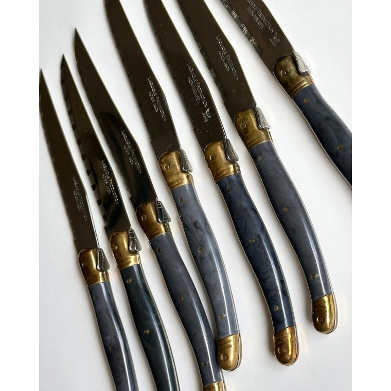 Laguiole knivst, 7 stk samlet