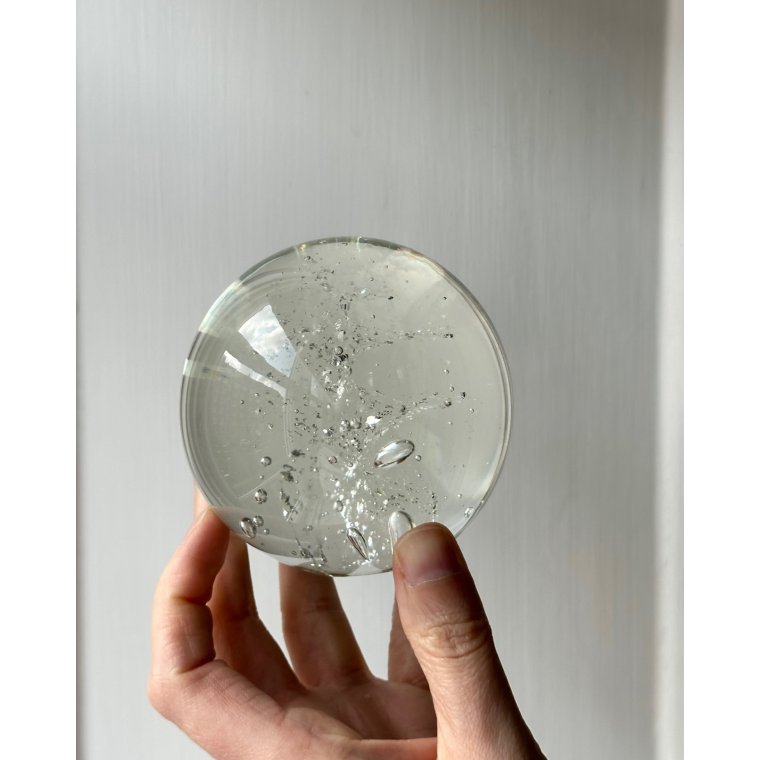 Brevvgt, glaskugle med bobler