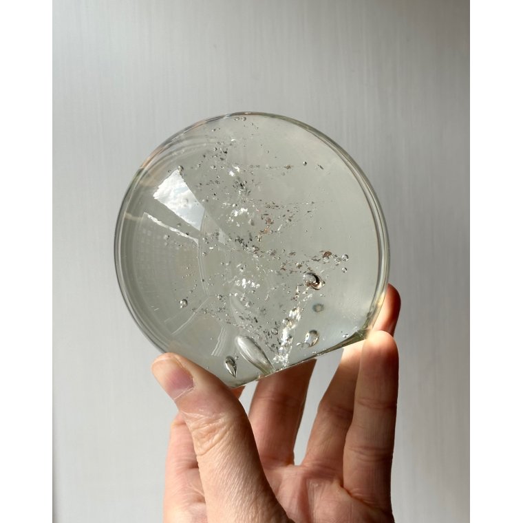 Brevvgt, glaskugle med bobler