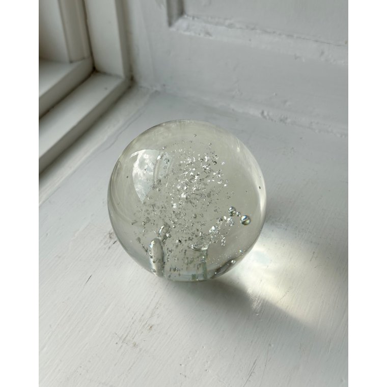 Brevvgt, glaskugle med bobler