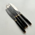 Knive m messing og bakelit, 4 stk samlet