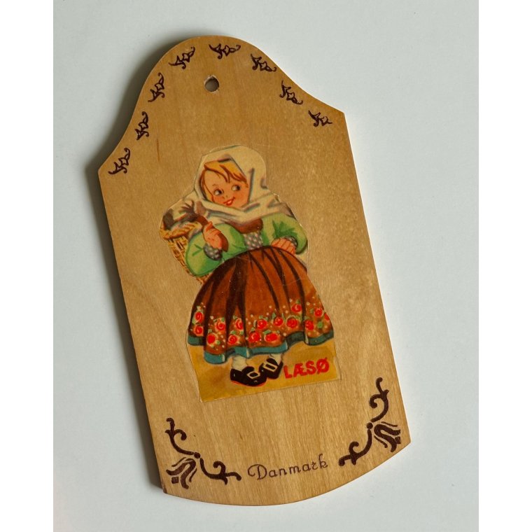Vintage dansk souvenirplatte, L�s�