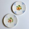 Faience plates w oranges, set of 2