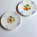 Faience plates w oranges, set of 2