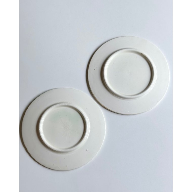 Faience plates w oranges, set of 2