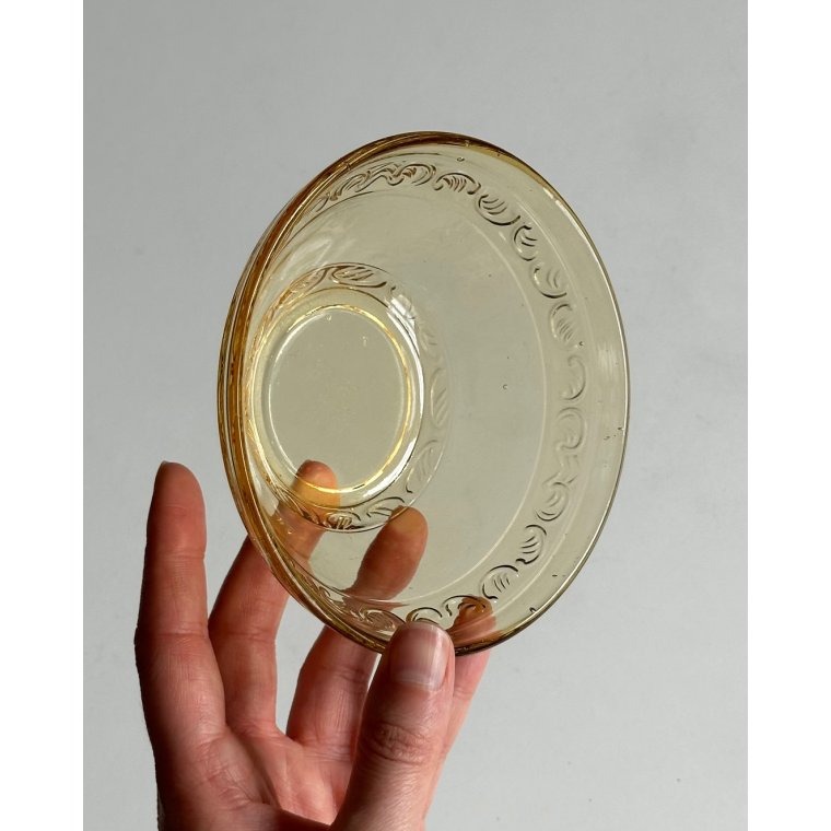 Lille glasskl, ravfarvet