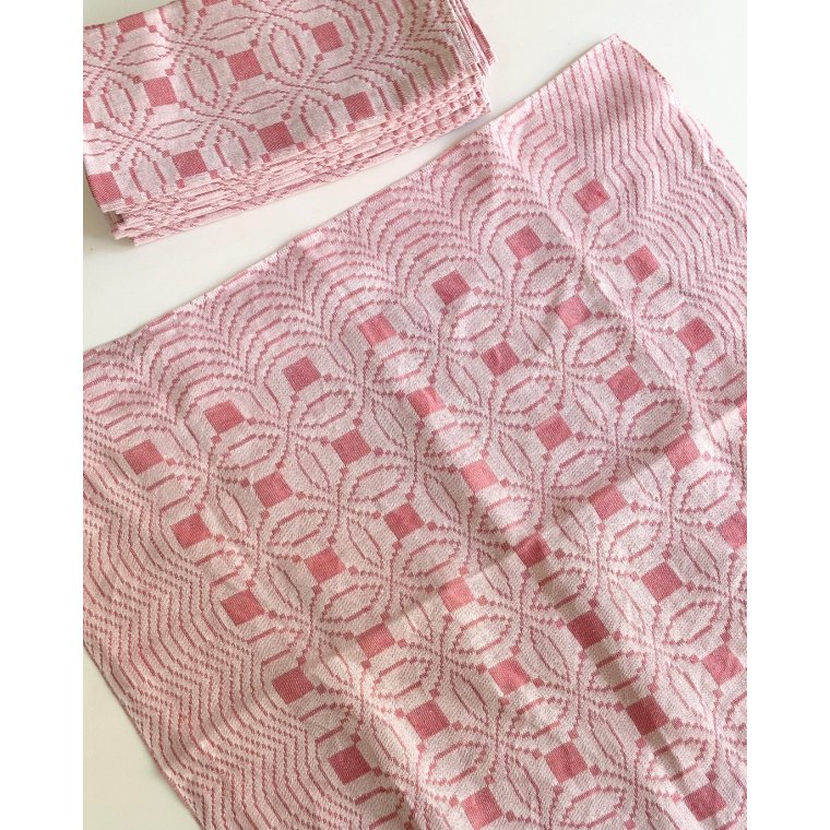 Rosy fabric napkins, set of 8