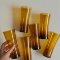Ravfarvede drikkeglas, 6 stk samlet