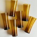 Ravfarvede drikkeglas, 6 stk samlet