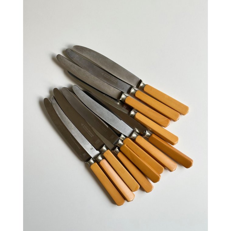 Vintage knive, G. Felix Solingen, 12 stk samlet