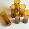 Ravfarvede drikkeglas, 6 stk samlet
