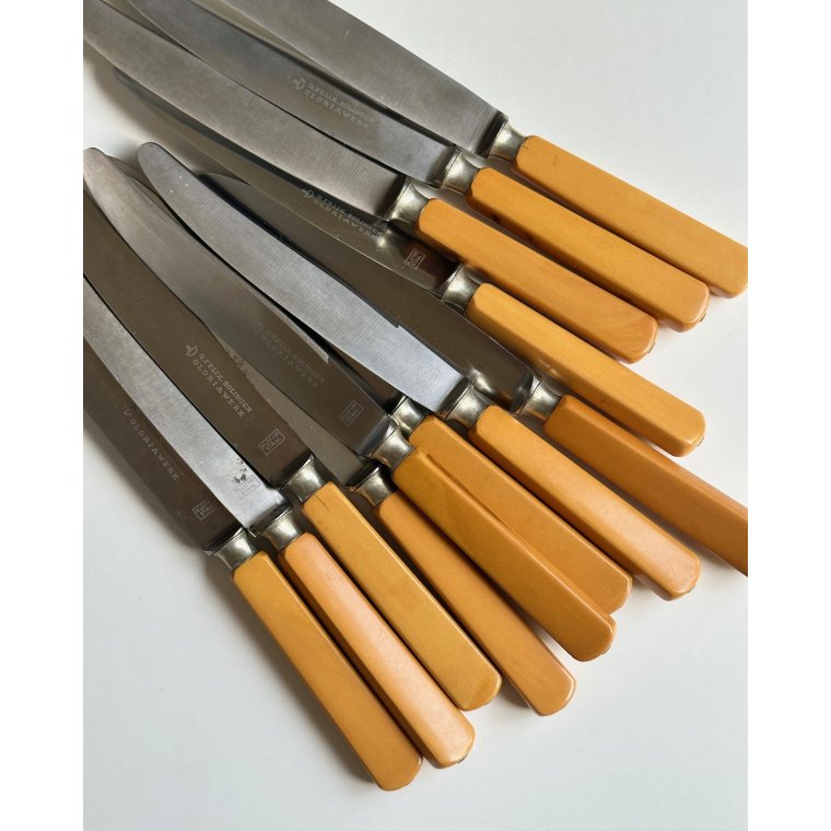 Vintage knive, G. Felix Solingen, 12 stk samlet