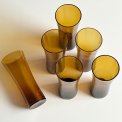Ravfarvede drikkeglas, 6 stk samlet