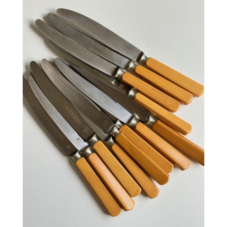 Vintage knive, G. Felix Solingen, 12 stk samlet