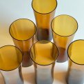 Ravfarvede drikkeglas, 6 stk samlet