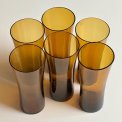 Ravfarvede drikkeglas, 6 stk samlet