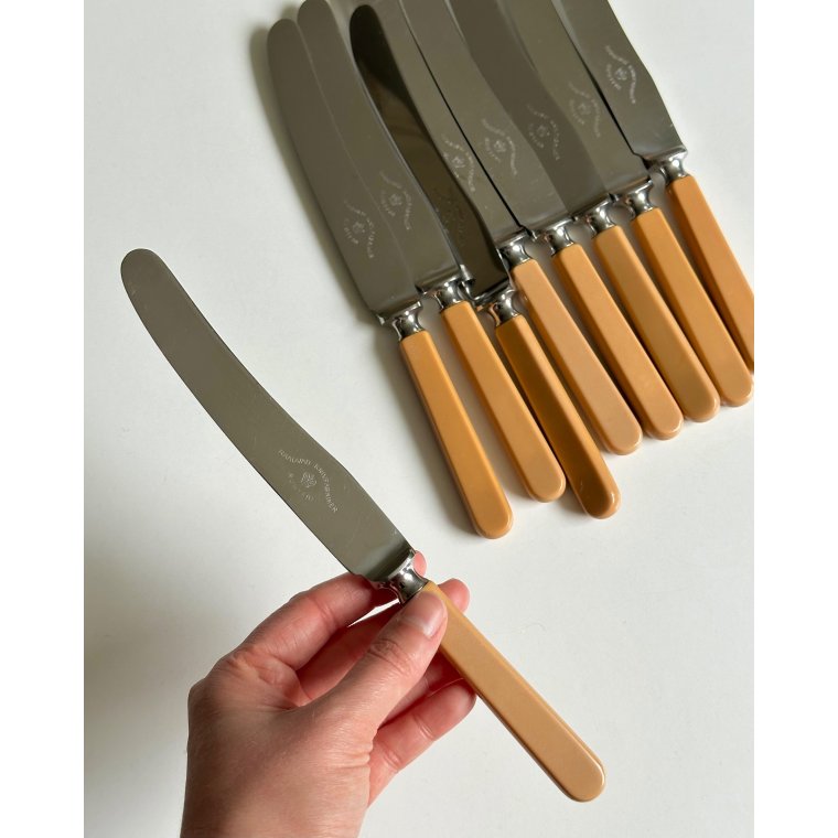 Raadvad bordknive, 9 stk samlet