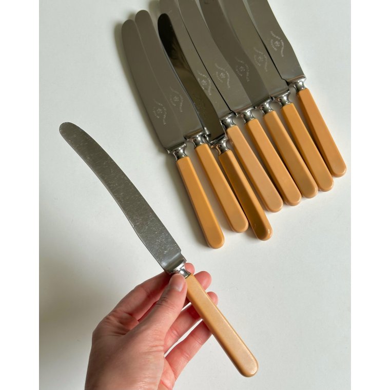 Raadvad bordknive, 9 stk samlet