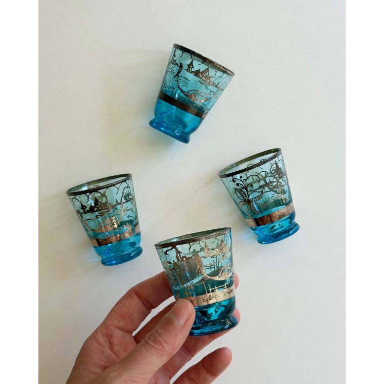 Venetian shot glasses, set of 4