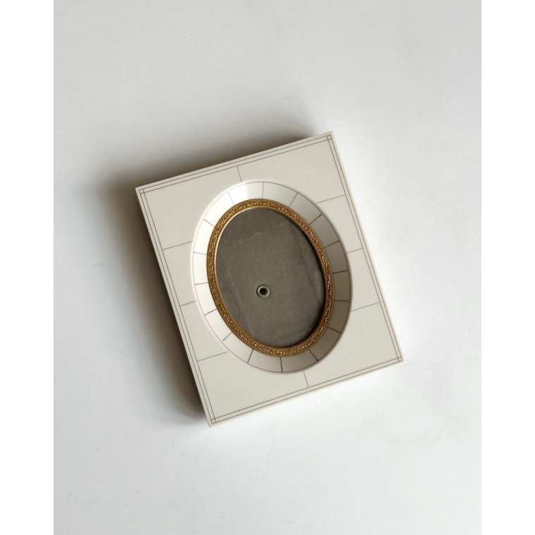 Vintage ramme m ovalt glas