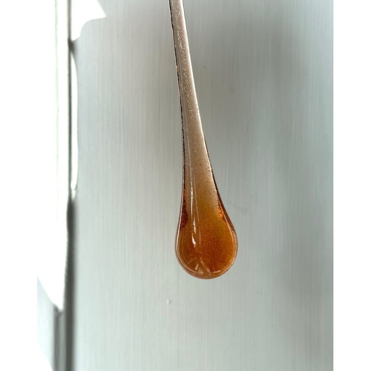 Glass drop, salmon colored