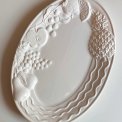 Large dish w fruit motif, faience