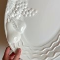 Large dish w fruit motif, faience
