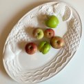 Large dish w fruit motif, faience