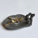 Small tray w squirrel, pewter