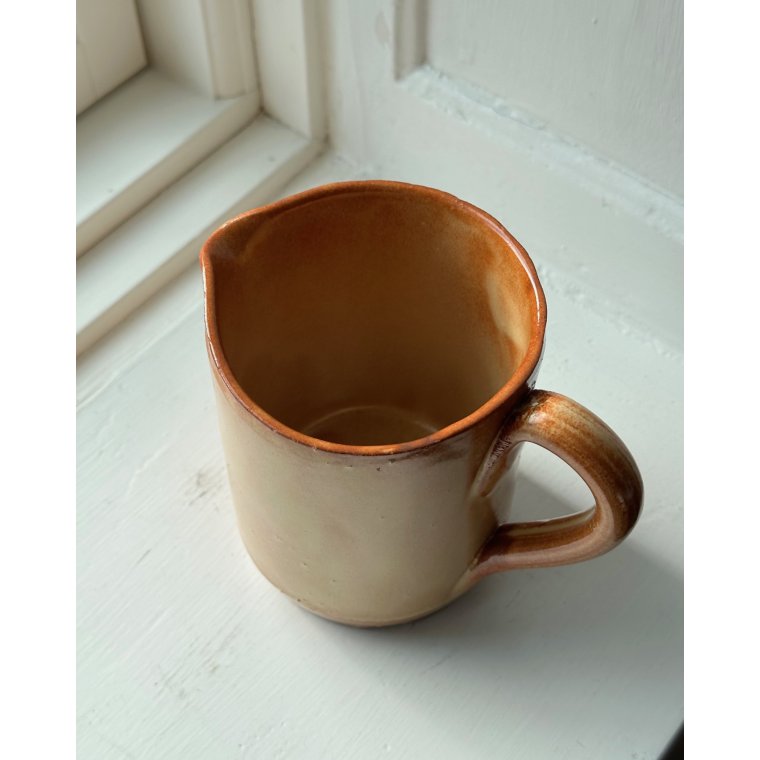 Cylindrisk kande, brun/creme, NB