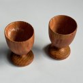 Egg cups, wood, set of 2, NB