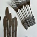 Retro cutlery for 6, stainless steel