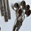 Retro cutlery for 6, stainless steel