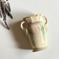 Ceramic vase, cream w pastels