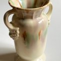 Ceramic vase, cream w pastels