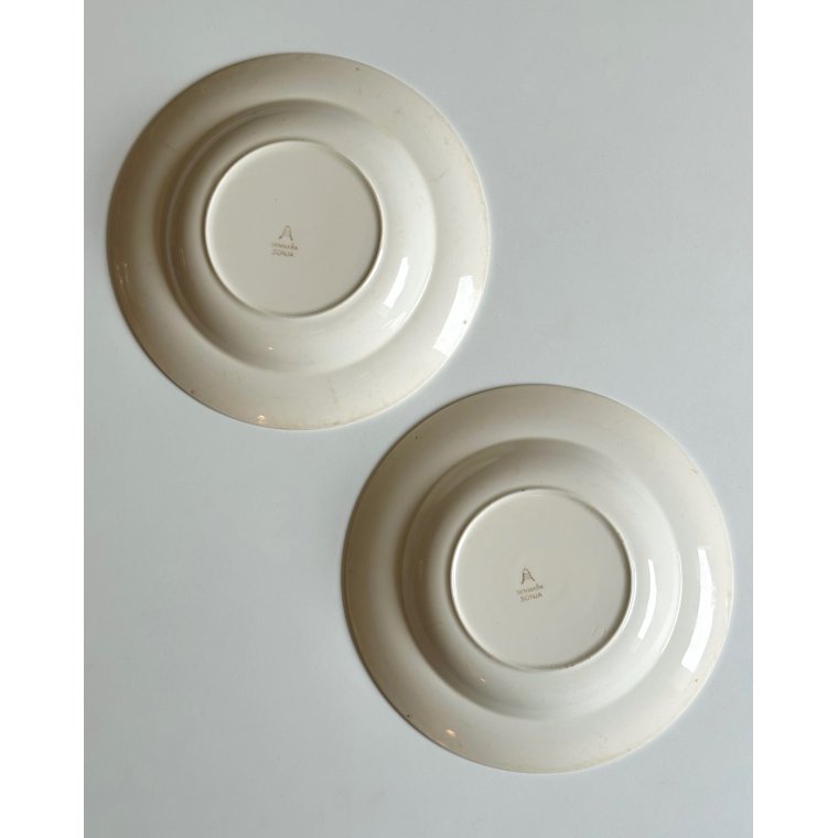 Aluminia Sonja, dyb tallerken, 2 stk samlet