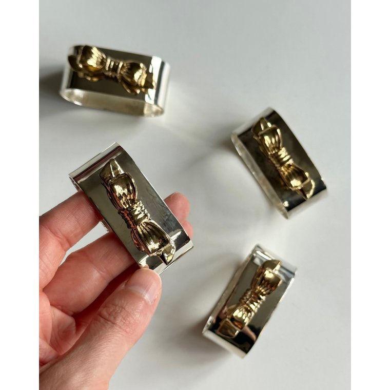 Retro servietringe, 4 stk samlet