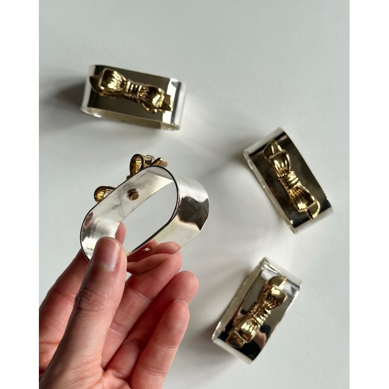 Retro servietringe, 4 stk samlet