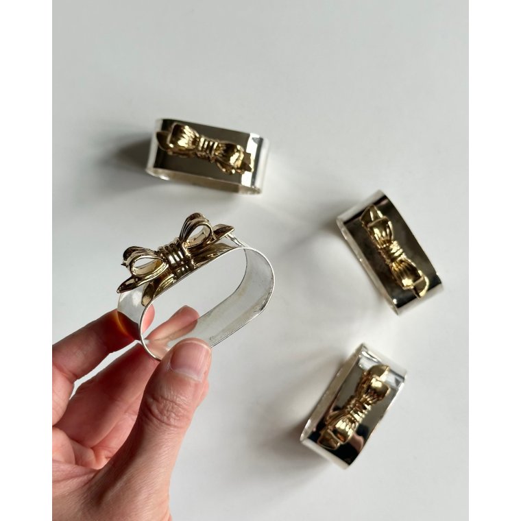 Retro servietringe, 4 stk samlet