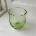 Small glass cup w bubbles