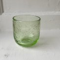 Small glass cup w bubbles