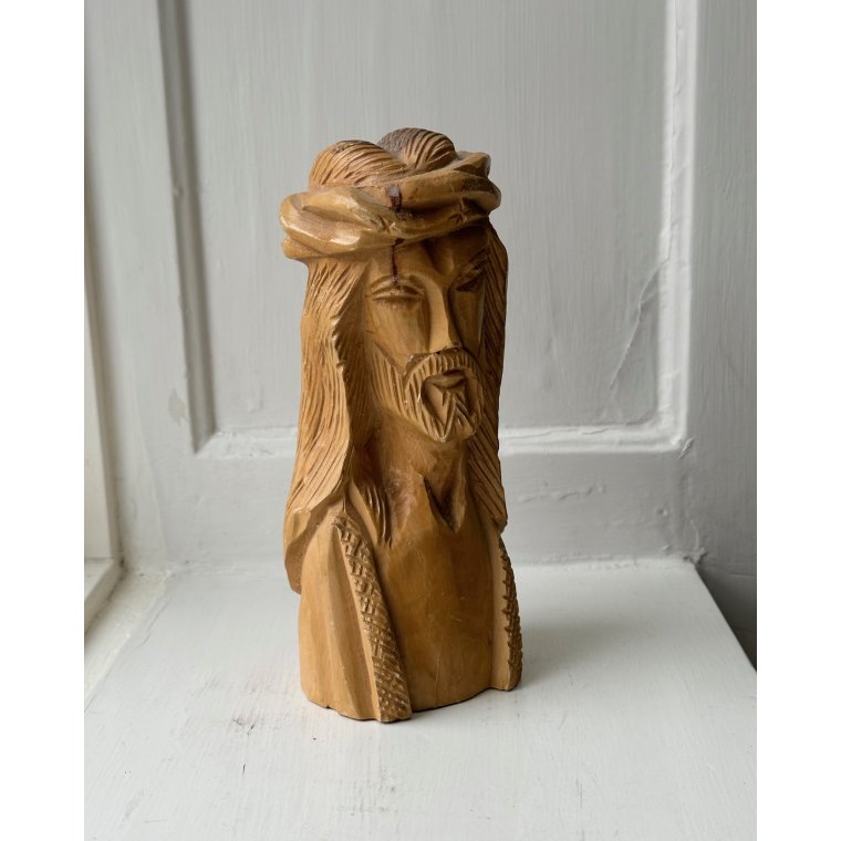 Hand carved Jesus, wood